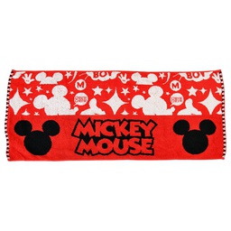 [TC 1780-2] Disney Mickey Cotton Hand Towels 34x80 cm - Black/Red