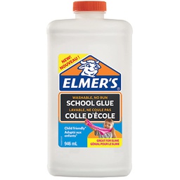 [2079104] غراء المدرسة السائل إيلمرز ، أبيض ، قابل للغسل ، 946 مل - رائع لصنع السلايم